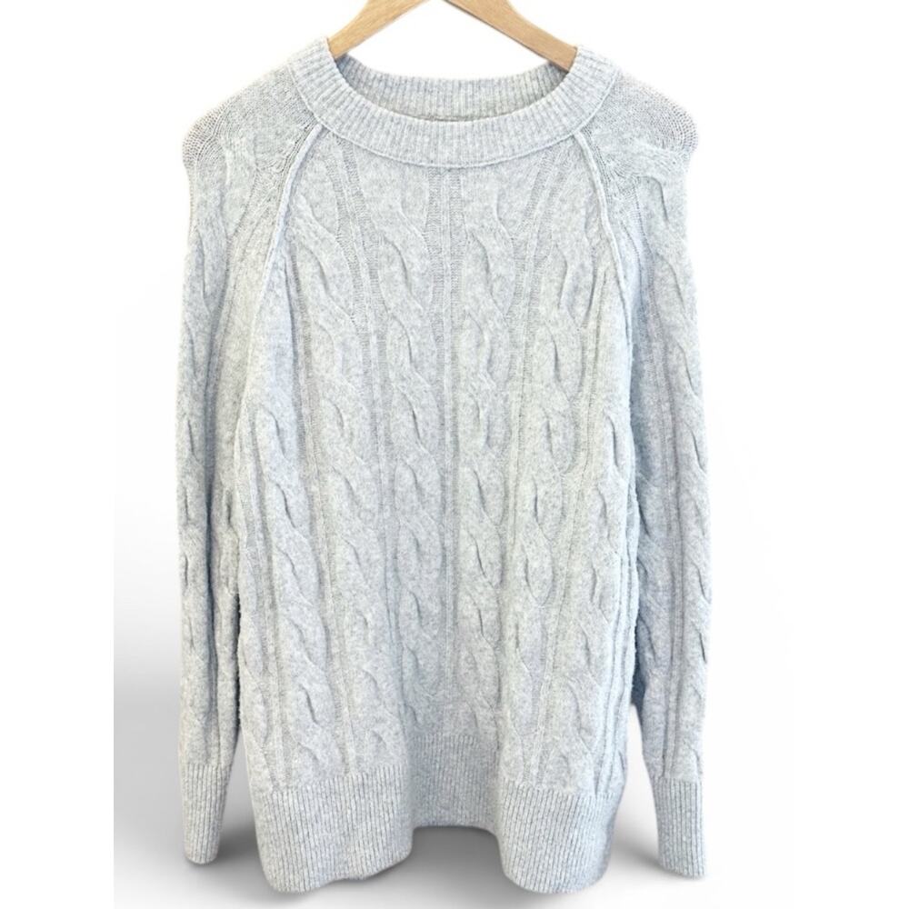 Aerie Super Soft Knit Crewneck Sweater - Light Gray Great Condition size small